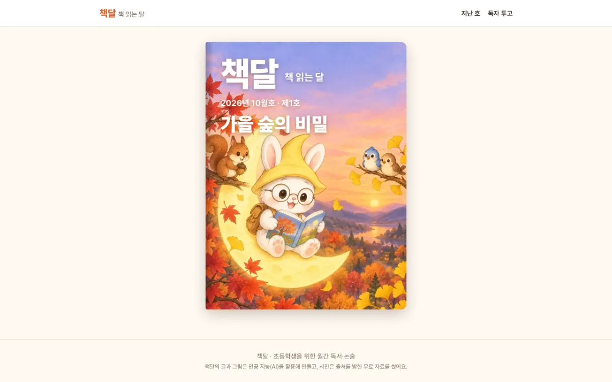 책달 첫 화면